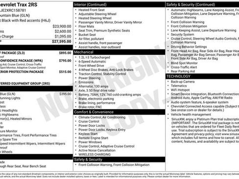 Used 2024 Chevrolet Trax RS w/ Sunroof Package FWD image 5