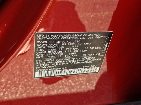 Certified 2021 Volkswagen Atlas SE w/ Panoramic Sunroof Package AWD/4WD image 28