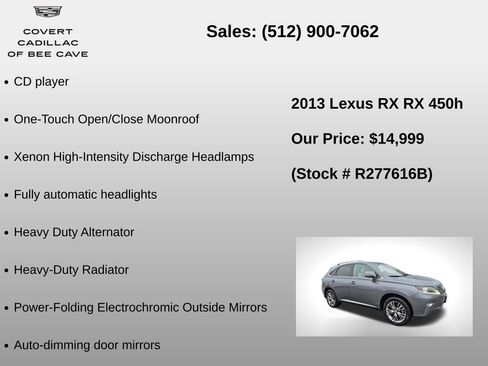 Used 2013 Lexus RX 450h AWD w/ Navigation Pkg image 24