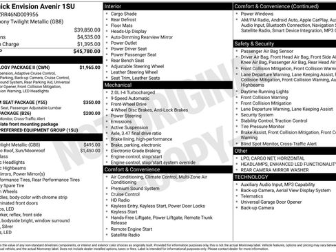 Used 2022 Buick Envision Avenir w/ Technology Package II image 33