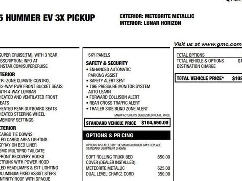 Used 2025 GMC Hummer EV 3X AWD/4WD image 3