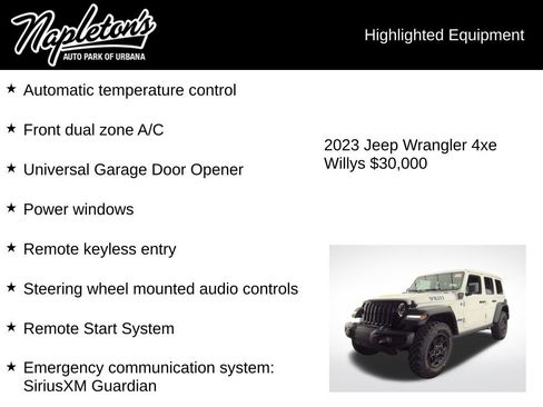 Used 2023 Jeep Wrangler Unlimited w/ Sun & Screen Package AWD/4WD image 7