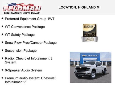 New 2025 Chevrolet Silverado 2500 W/T w/ WT/CX Safety Package image 3