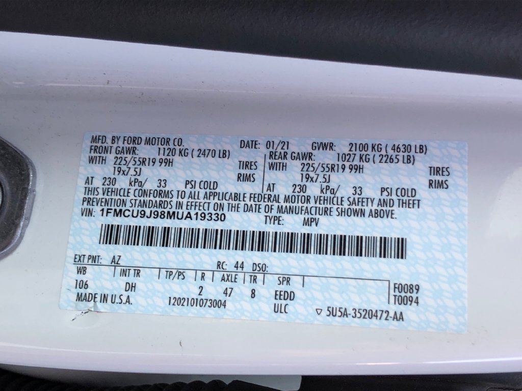 Used 2021 Ford Escape Titanium w/ Titanium Elite Package AWD/4WD image 34