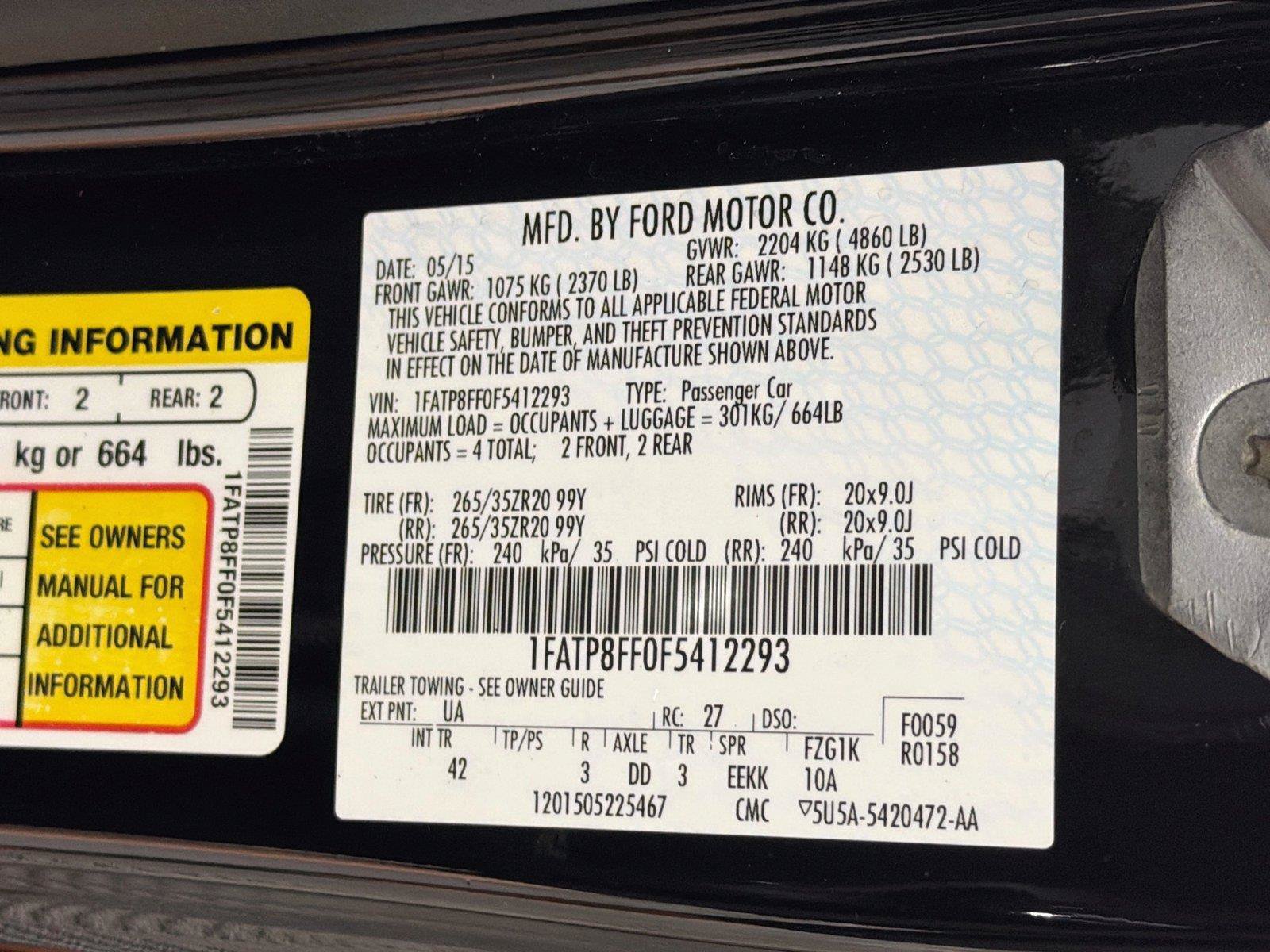 Used 2015 Ford Mustang GT Premium w/ Equipment Group 401A RWD image 38