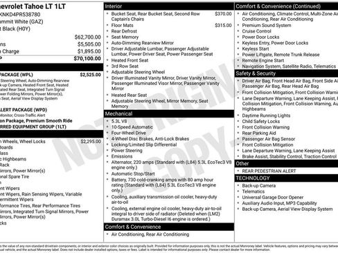 Used 2023 Chevrolet Tahoe LT w/ Luxury Package AWD/4WD image 4