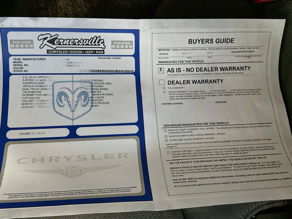 Used 2013 Nissan Frontier SL w/ Moonroof Pkg RWD image 36