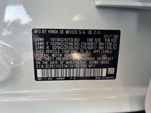 Certified 2026 Honda HR-V LX image 10
