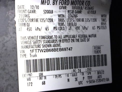 Used 2011 Ford F250 Lariat w/ Lariat Ultimate Pkg AWD/4WD image 53