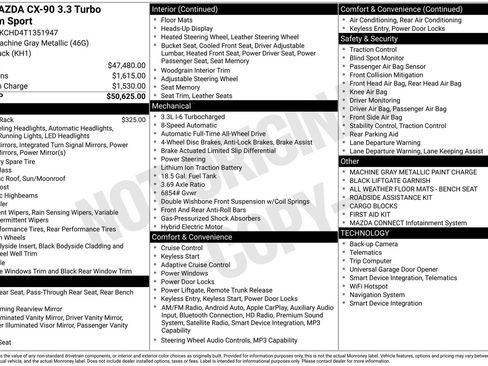 Certified 2026 MAZDA CX-90 3.3 Turbo w/ Premium Sport Pkg AWD/4WD image 46