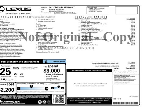 Used 2023 Lexus RX 350 FWD w/ Accessory Package (Z1) image 3