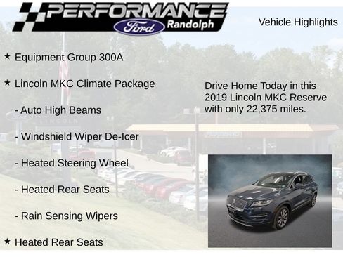 Used 2019 Lincoln MKC Reserve w/ MKC Climate Package AWD/4WD image 8