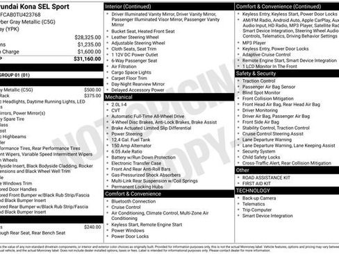 New 2026 Hyundai Kona SEL Sport image 4