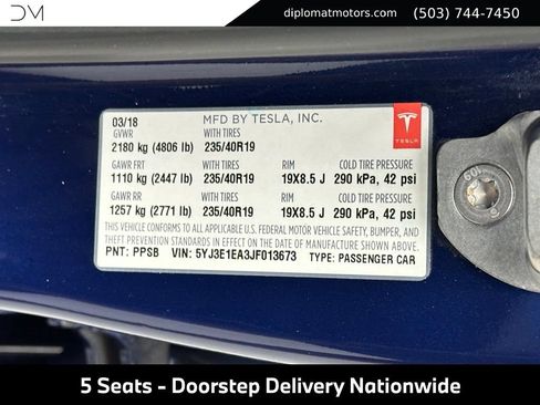 Used 2018 Tesla Model 3 Long Range RWD image 43