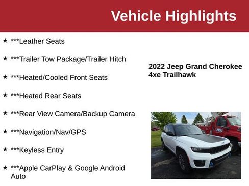 Used 2022 Jeep Grand Cherokee Trailhawk AWD/4WD image 10