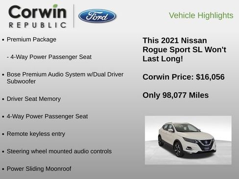 Used 2021 Nissan Rogue Sport SL w/ Premium Package image 12