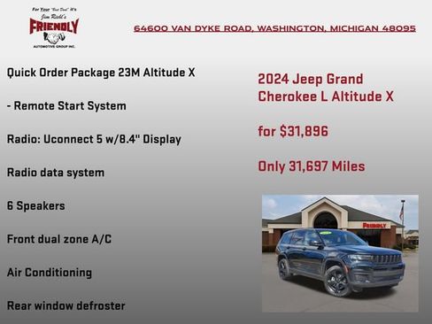 Used 2024 Jeep Grand Cherokee L Altitude AWD/4WD image 15