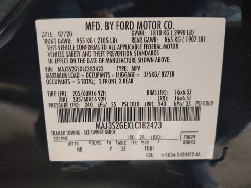 Used 2020 Ford EcoSport SE FWD image 33