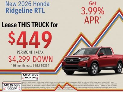 New 2026 Honda Ridgeline RTL