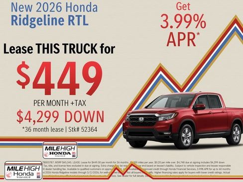 New 2026 Honda Ridgeline RTL image 1