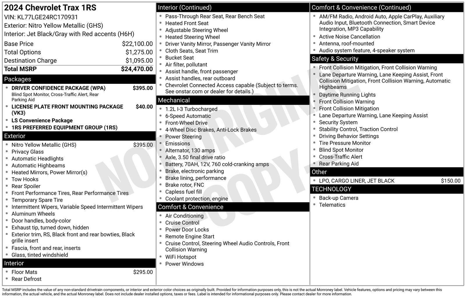 Used 2024 Chevrolet Trax RS w/ Driver Confidence Package FWD image 28