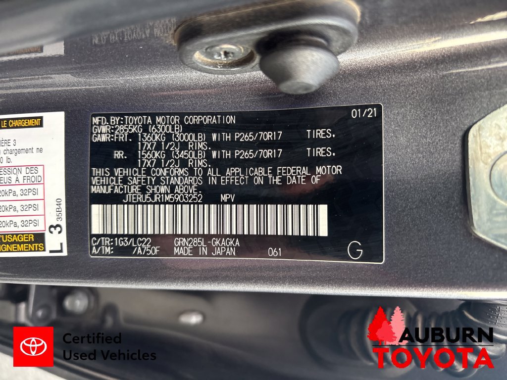 Certified 2021 Toyota 4Runner TRD Off-Road Premium w/ Wilderness Package (TMS) AWD/4WD image 28