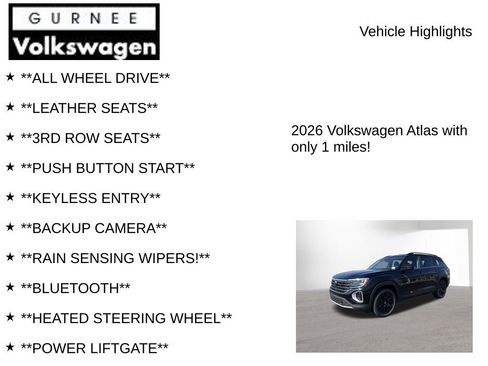 New 2026 Volkswagen Atlas SE AWD/4WD image 7