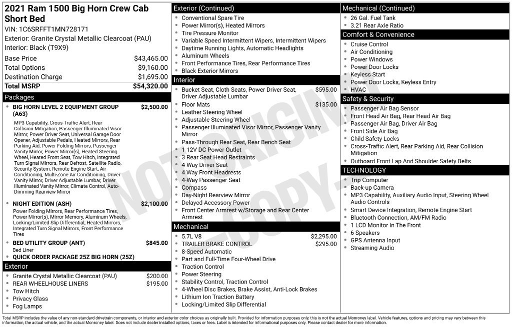 Used 2021 RAM 1500 Big Horn AWD/4WD image 5