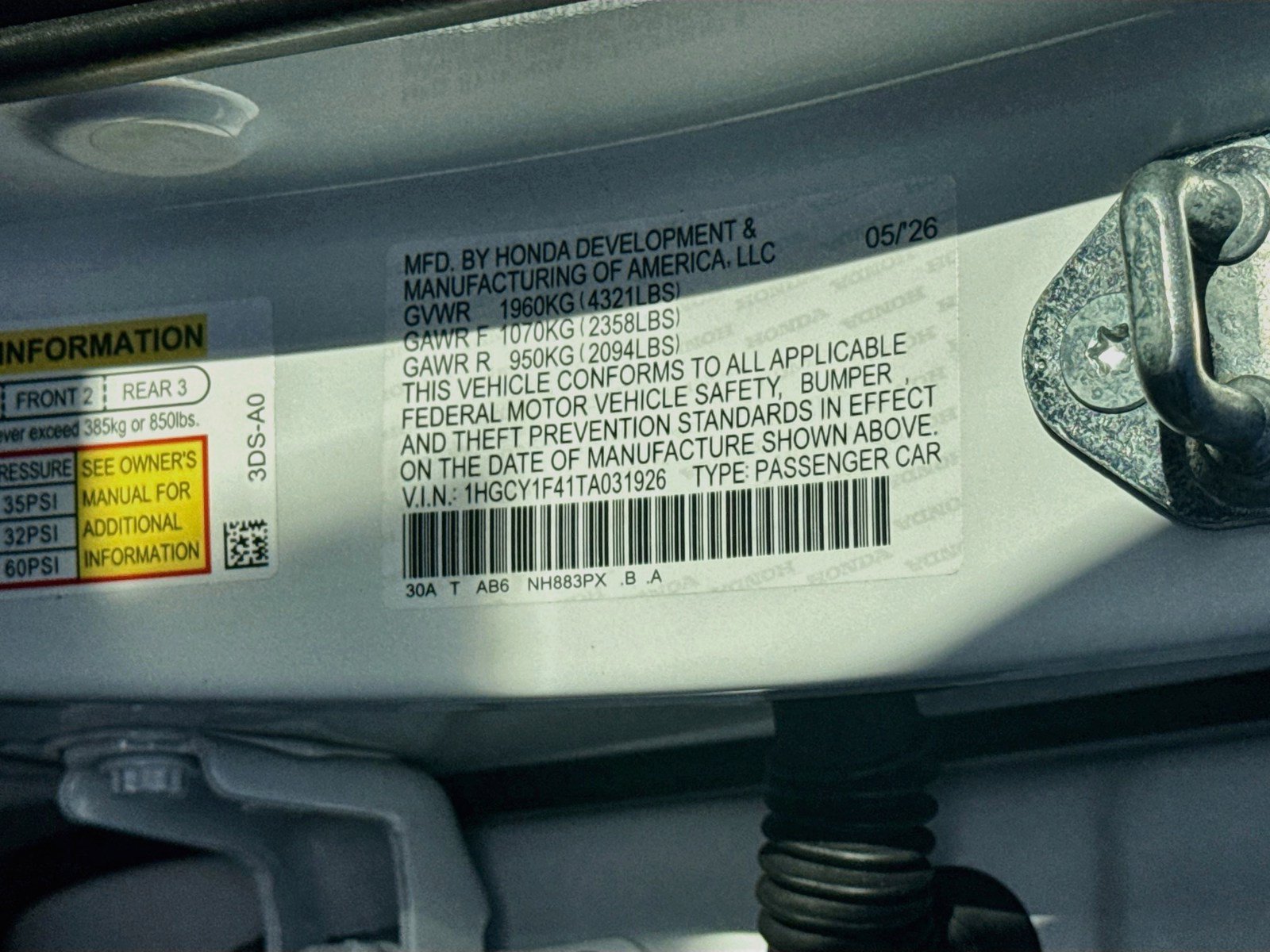 Used 2026 Honda Accord SE image 33