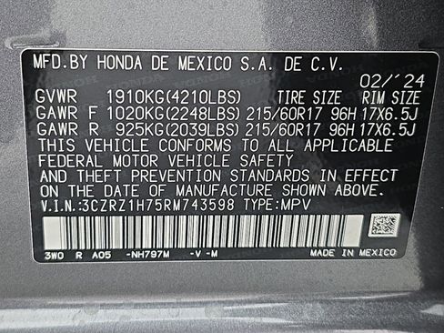 Certified 2024 Honda HR-V EX-L image 35