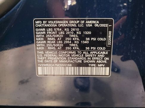 Used 2022 Volkswagen Atlas SE FWD image 33