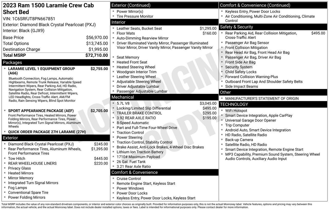 Used 2023 RAM 1500 Laramie AWD/4WD image 5