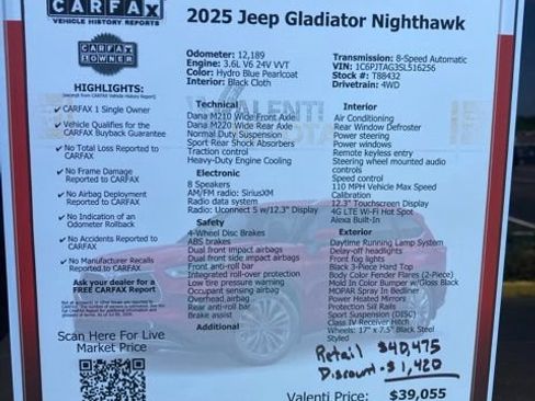 Used 2025 Jeep Gladiator Sport AWD/4WD image 40