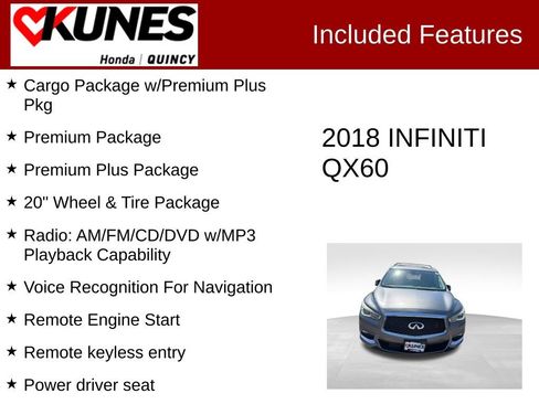 Used 2018 INFINITI QX60 Luxe w/ Premium Plus Package AWD/4WD image 2