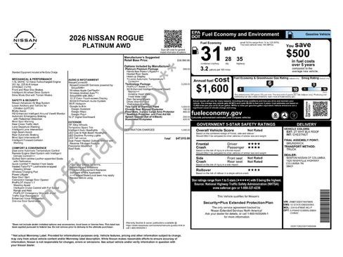 New 2026 Nissan Rogue Platinum w/ Tech Package image 5