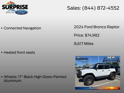 Certified 2024 Ford Bronco Raptor AWD/4WD image 20