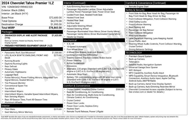 Used 2024 Chevrolet Tahoe Premier AWD/4WD image 27