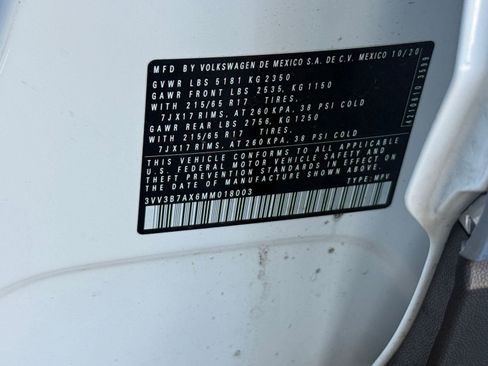 Used 2021 Volkswagen Tiguan SE w/ Panoramic Sunroof Package image 19