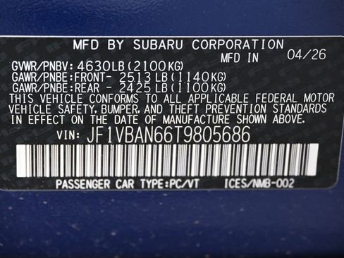 New 2026 Subaru WRX Limited AWD/4WD image 20