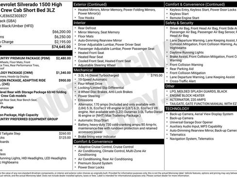 Certified 2025 Chevrolet Silverado 1500 High Country w/ High Country Premium Package AWD/4WD image 37