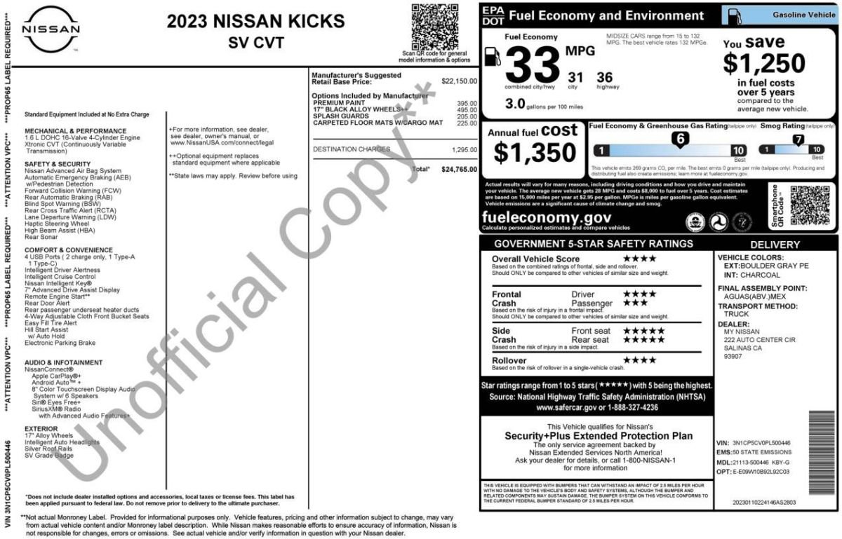 Used 2023 Nissan Kicks SV FWD image 14