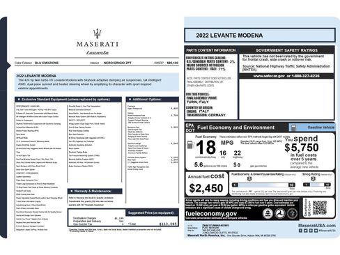Used 2022 Maserati Levante Modena AWD/4WD image 6