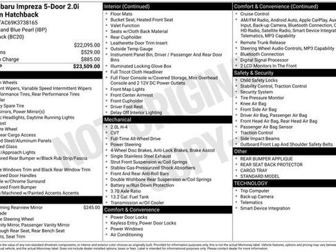 Used 2019 Subaru Impreza 2.0i Premium image 40