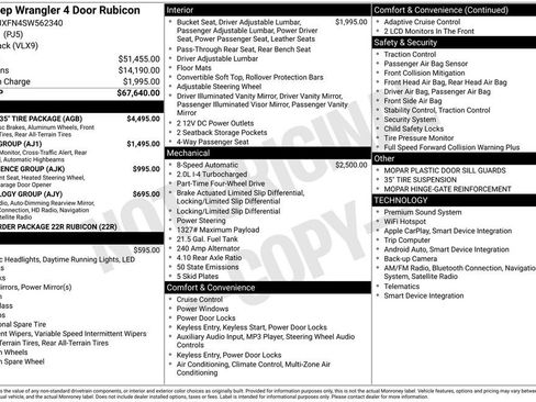 Used 2025 Jeep Wrangler Rubicon w/ XTREMEE 35" Tire Package image 36