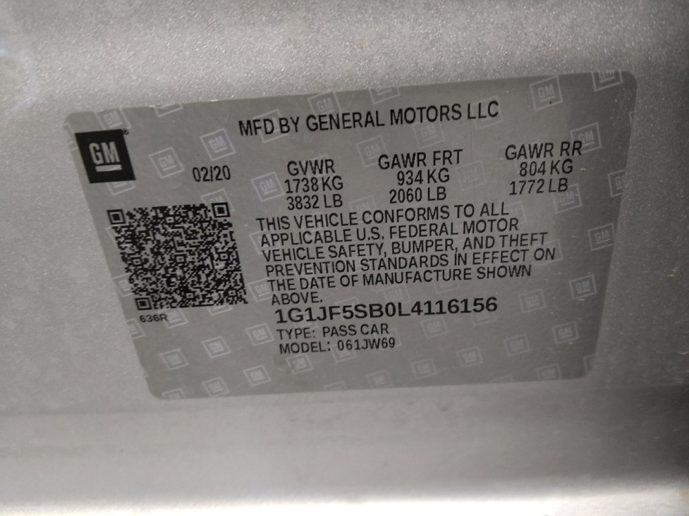Used 2020 Chevrolet Sonic Premier FWD image 33