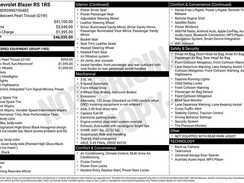 Used 2022 Chevrolet Blazer RS image 6