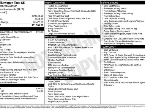 Certified 2024 Volkswagen Taos SE AWD/4WD image 32