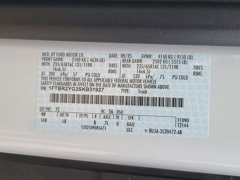 New 2025 Ford Transit 250 Low Roof AWD w/ Upfitter Package image 14