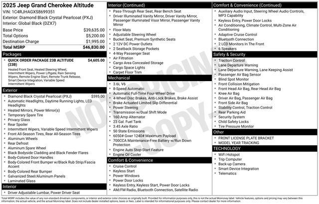 Used 2025 Jeep Grand Cherokee Altitude AWD/4WD image 5