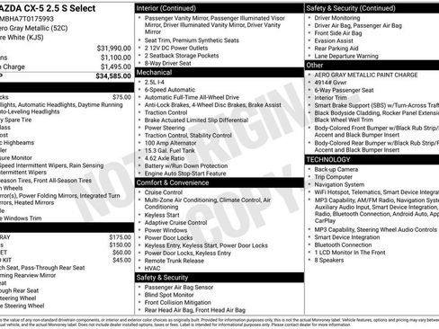 New 2026 MAZDA CX-5 Select AWD/4WD image 34
